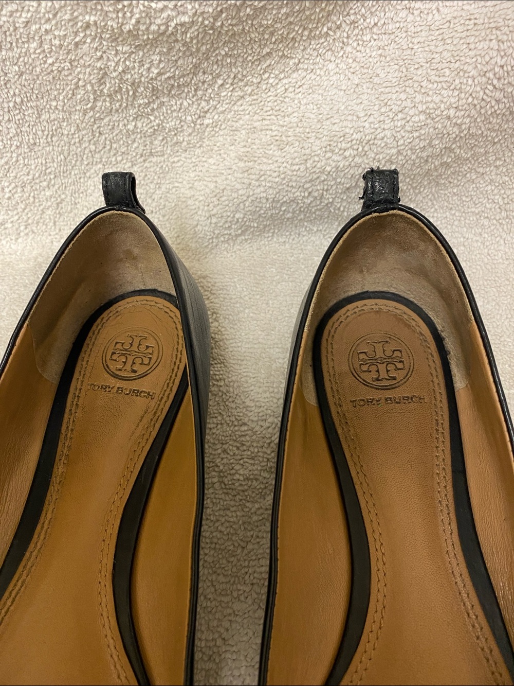 Tory Burch Mini Miller Leather Ballet Flats - Picture 2 of 11